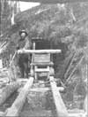 Wildcat Mines of the Mother Lode - miner -  wood ore car and track